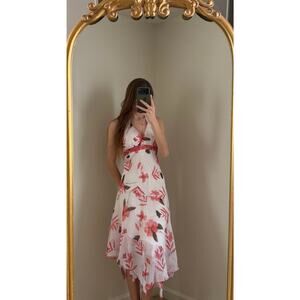 Vintage Y2K 90s Speechless Floral Beaded Sequin Embroidered Waist Halter Dress